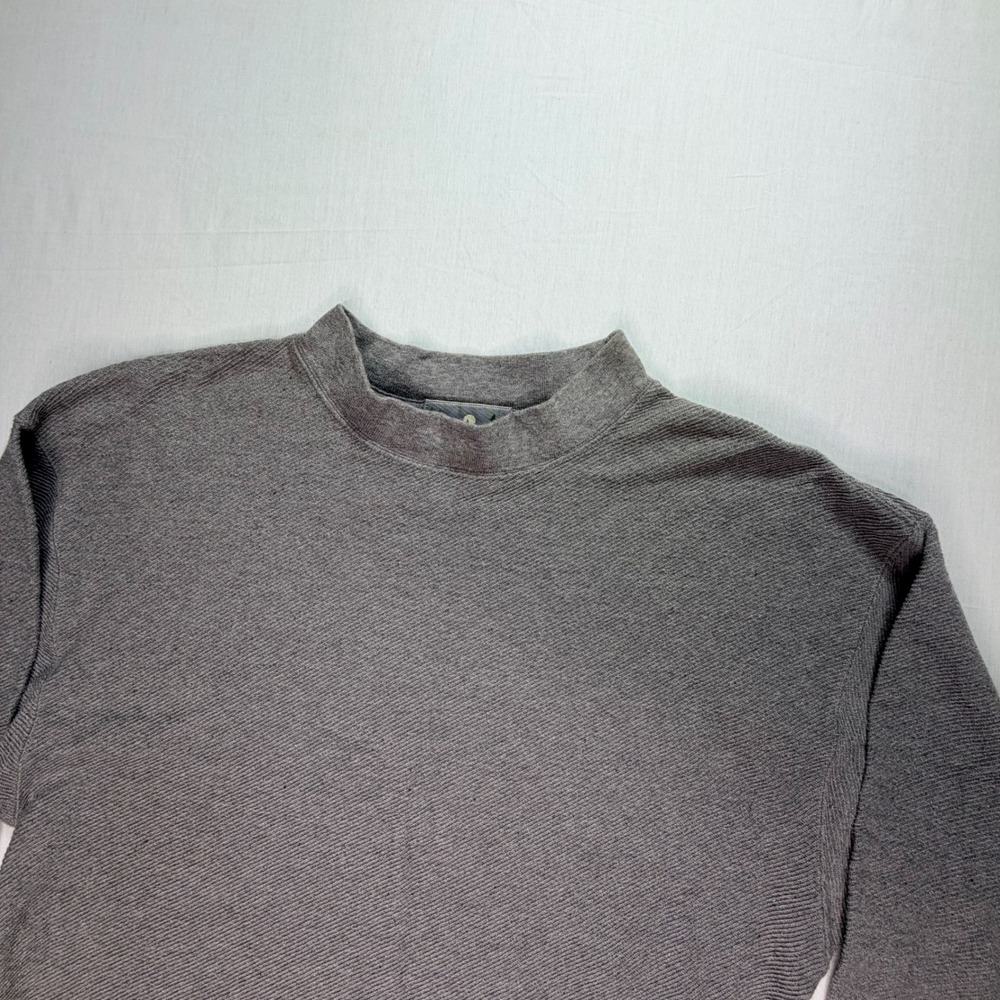 Eastern Mountain‎ Sports Men's Size S Mock Neck Long Sleeve Sweater Gray Cotton